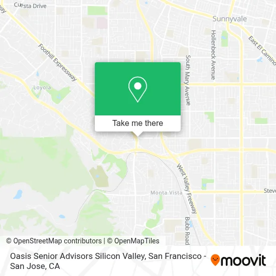 Oasis Senior Advisors Silicon Valley map