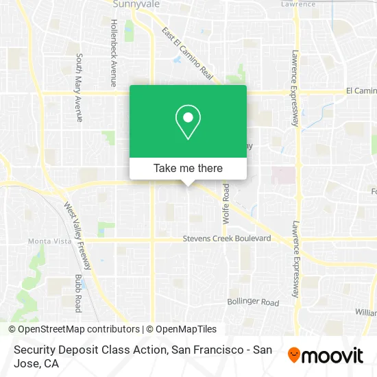 Mapa de Security Deposit Class Action