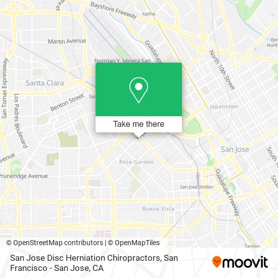 Mapa de San Jose Disc Herniation Chiropractors