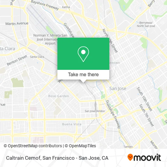 Mapa de Caltrain Cemof