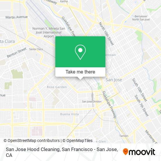 San Jose Hood Cleaning map