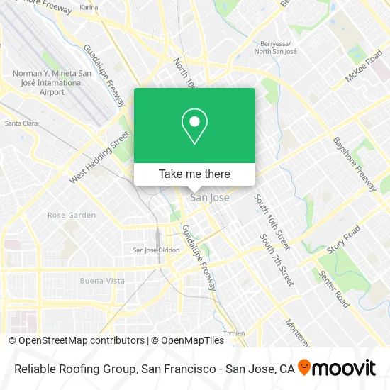 Reliable Roofing Group map