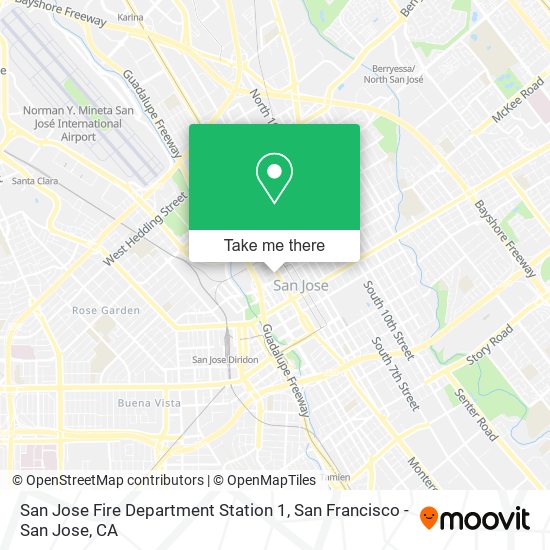 Mapa de San Jose Fire Department Station 1