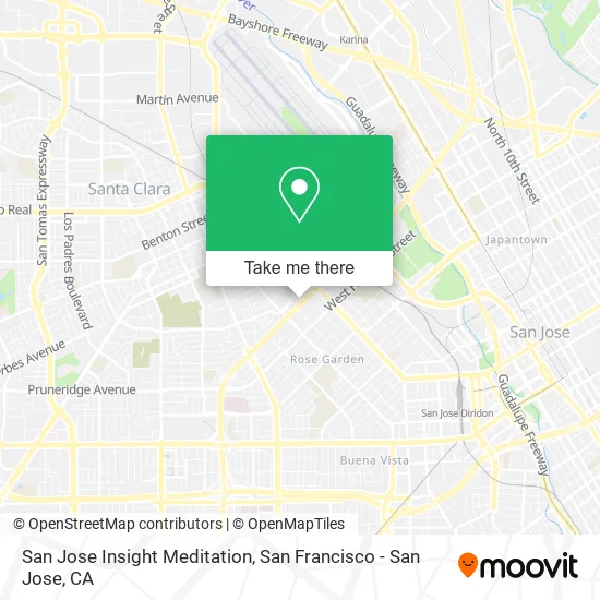 Mapa de San Jose Insight Meditation