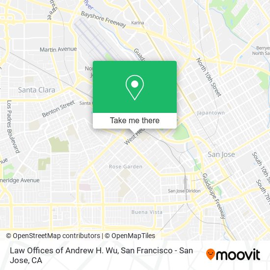 Mapa de Law Offices of Andrew H. Wu