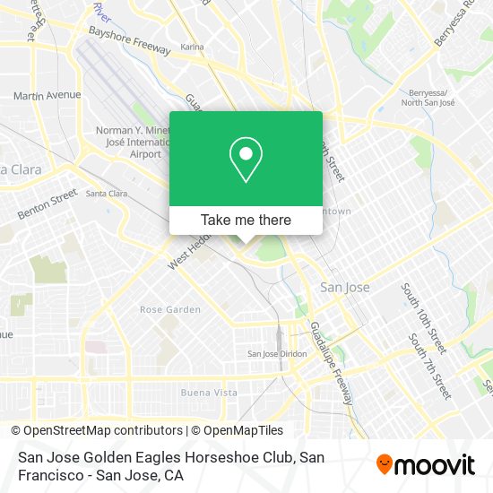 San Jose Golden Eagles Horseshoe Club map