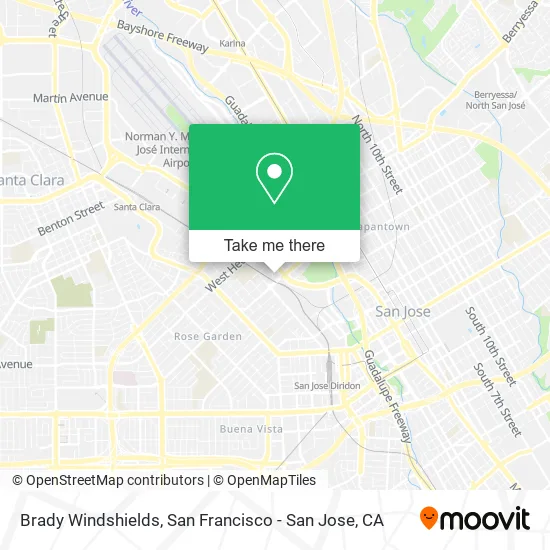 Mapa de Brady Windshields