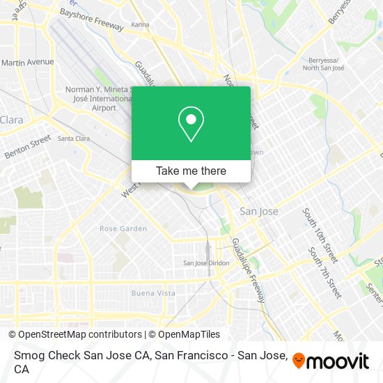 Smog Check San Jose CA map