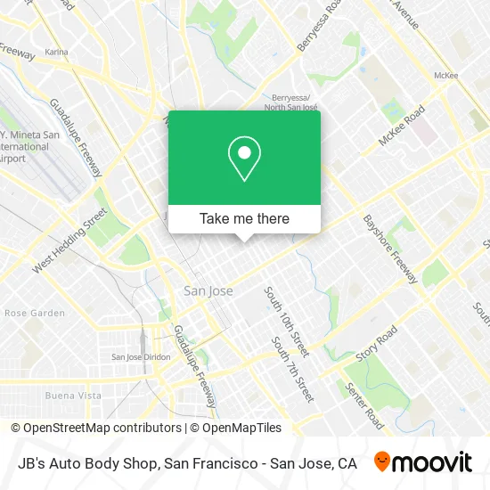 JB's Auto Body Shop map