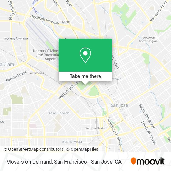 Mapa de Movers on Demand