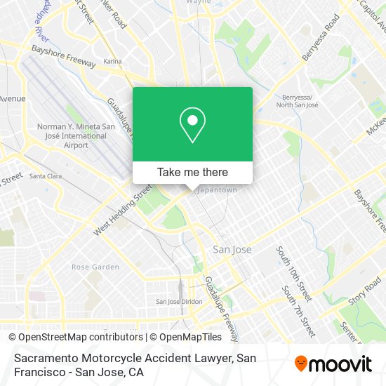 Sacramento Motorcycle Accident Lawyer map