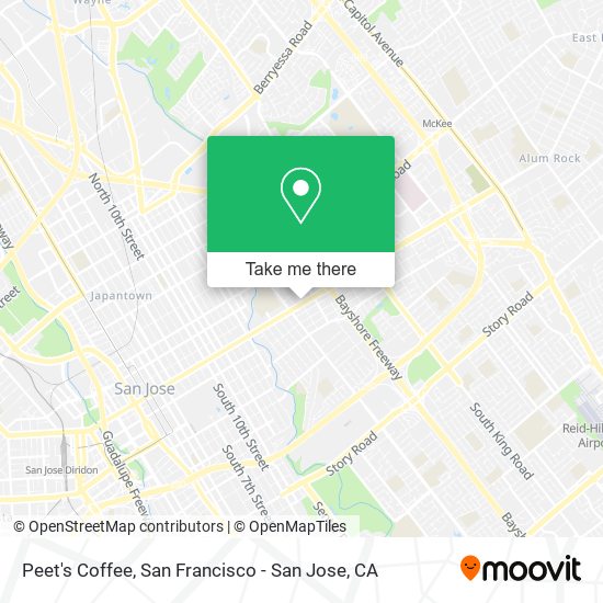 Peet's Coffee map