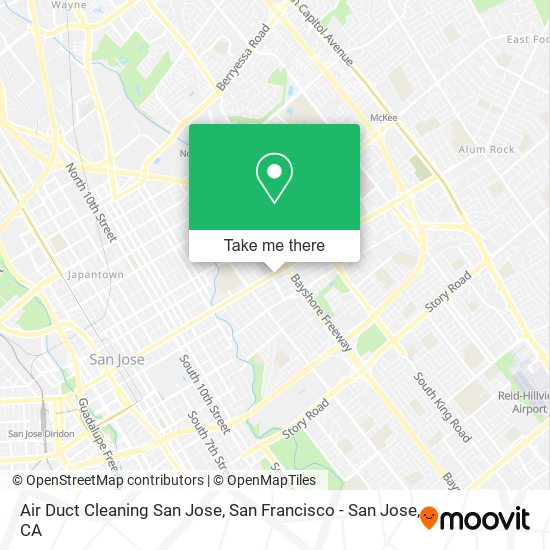 Air Duct Cleaning San Jose map