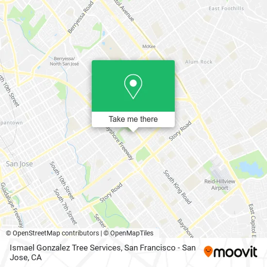 Ismael Gonzalez Tree Services map