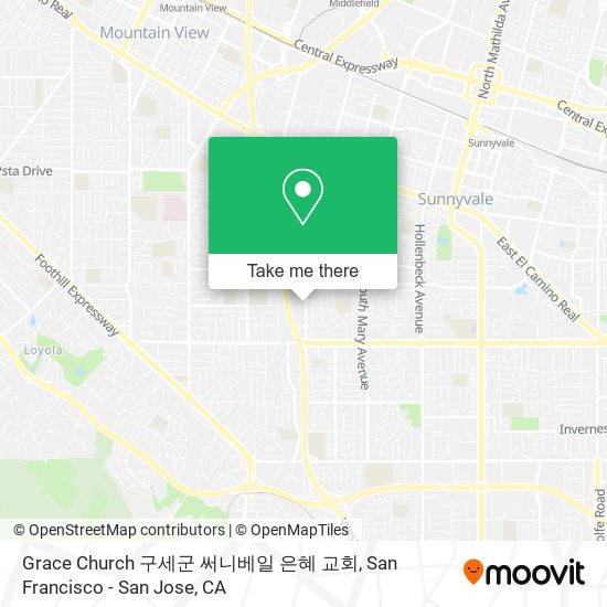 Mapa de Grace Church 구세군 써니베일 은혜 교회