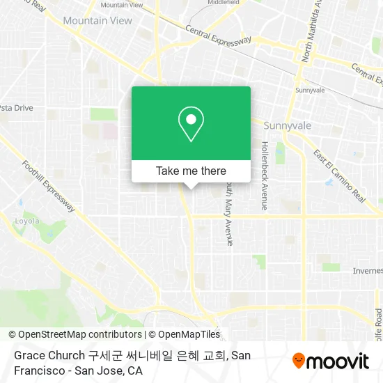 Mapa de Grace Church 구세군 써니베일 은혜 교회
