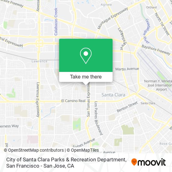 Mapa de City of Santa Clara Parks & Recreation Department