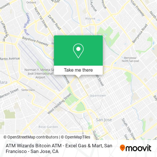 ATM Wizards Bitcoin ATM - Excel Gas & Mart map