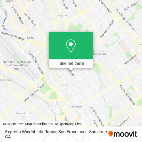 Express Windshield Repair map