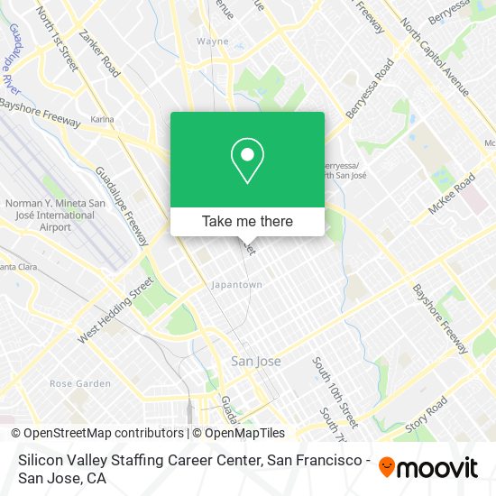 Silicon Valley Staffing Career Center map