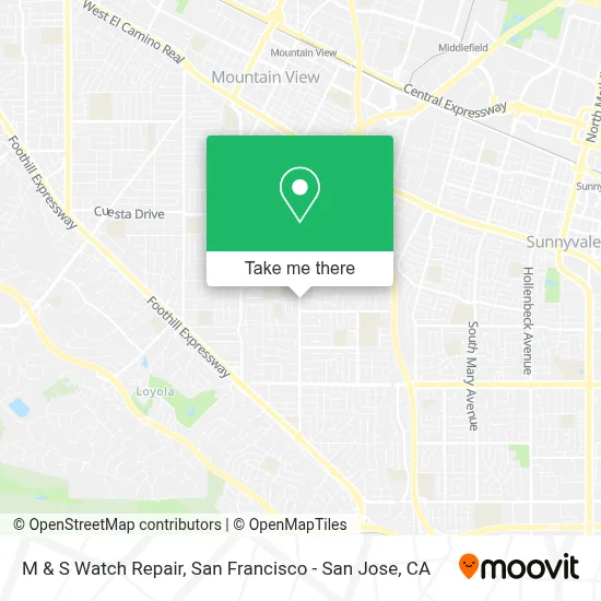 M & S Watch Repair map