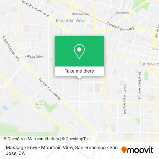 Massage Envy - Mountain View map