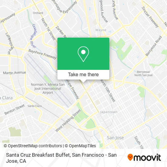 Santa Cruz Breakfast Buffet map