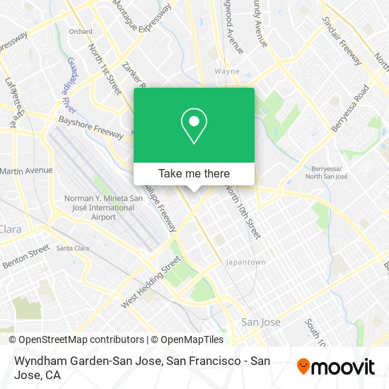 Mapa de Wyndham Garden-San Jose