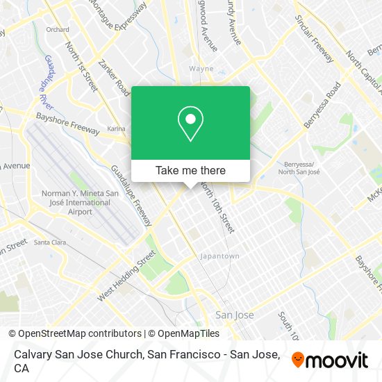 Calvary San Jose Church map