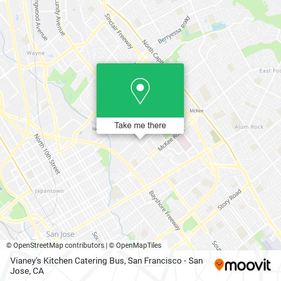 Vianey's Kitchen Catering Bus map