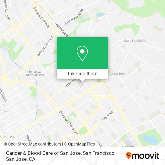 Mapa de Cancer & Blood Care of San Jose