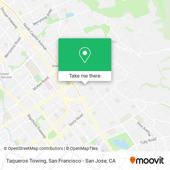 Taqueros Towing map