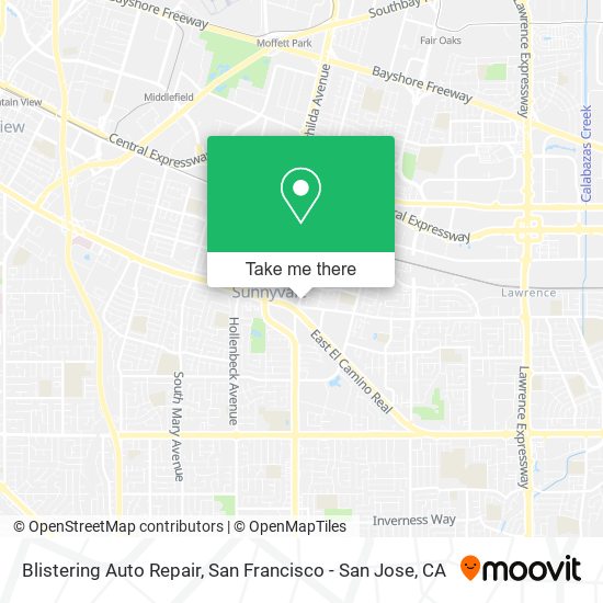 Blistering Auto Repair map