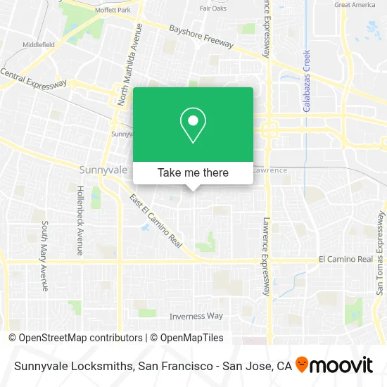 Sunnyvale Locksmiths map