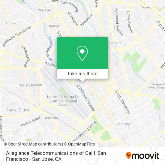 Mapa de Allegiance Telecommunications of Calif
