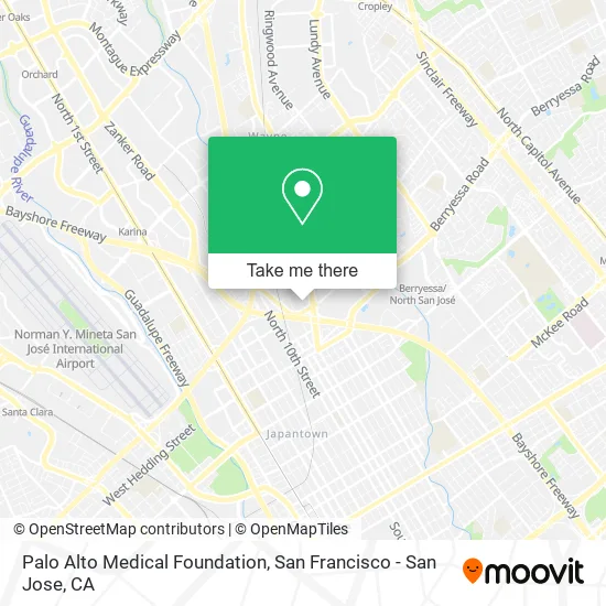 Palo Alto Medical Foundation map