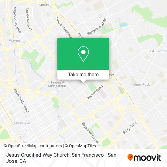 Jesus Crucified Way Church map