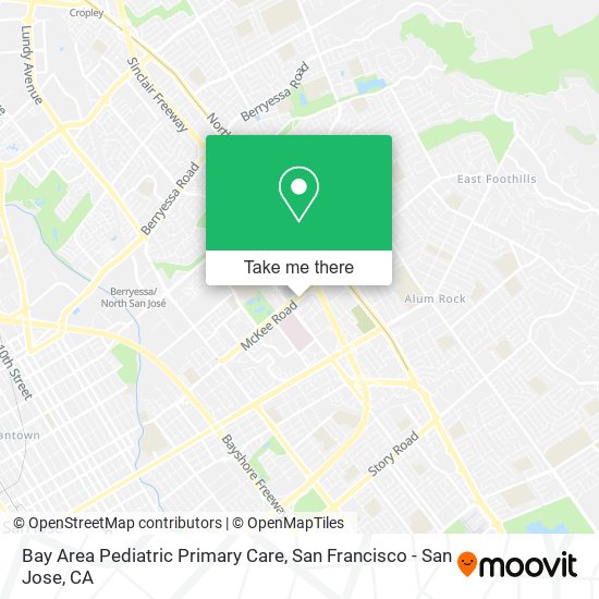 Bay Area Pediatric Primary Care map