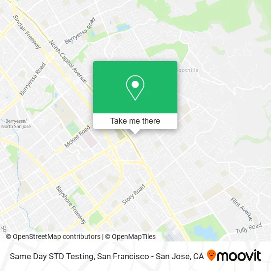 Same Day STD Testing map
