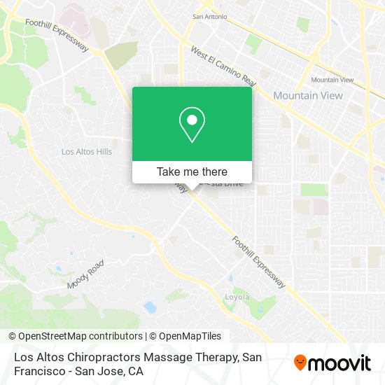 Los Altos Chiropractors Massage Therapy map