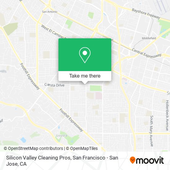 Mapa de Silicon Valley Cleaning Pros