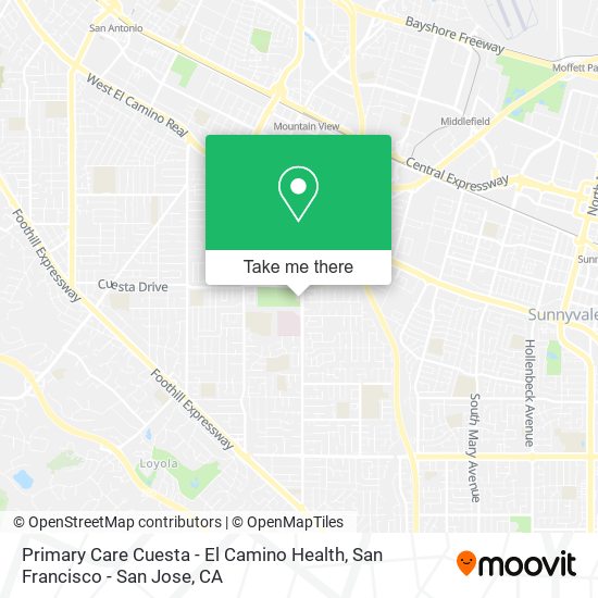 Mapa de Primary Care Cuesta - El Camino Health