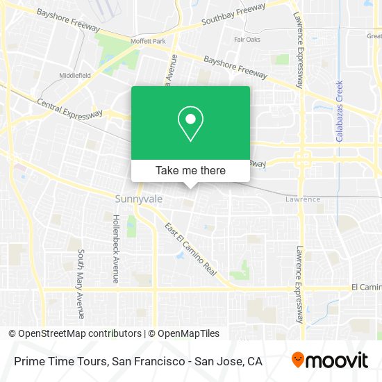 Mapa de Prime Time Tours