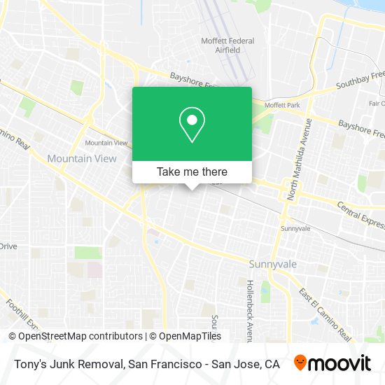 Tony's Junk Removal map