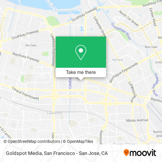 Mapa de Goldspot Media