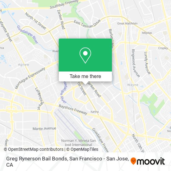 Mapa de Greg Rynerson Bail Bonds