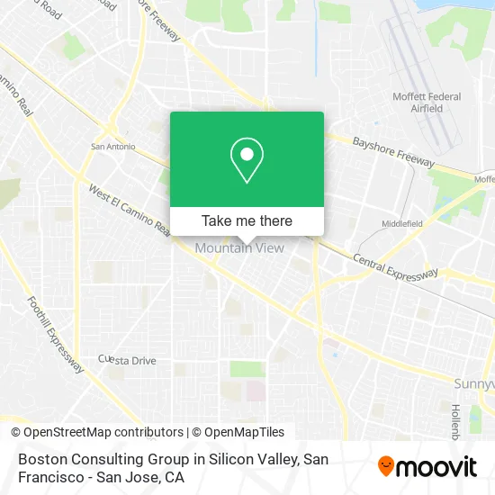 Boston Consulting Group in Silicon Valley map