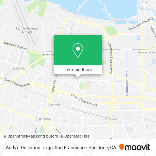 Andy's Delicious Dogs map