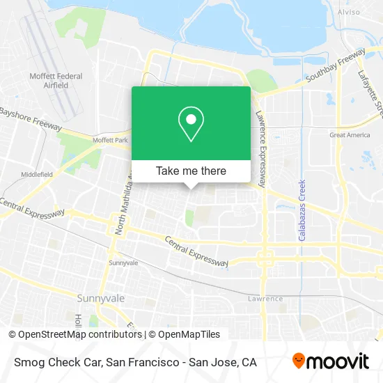 Mapa de Smog Check Car