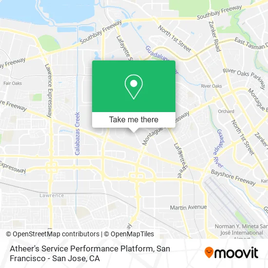 Atheer's Service Performance Platform map